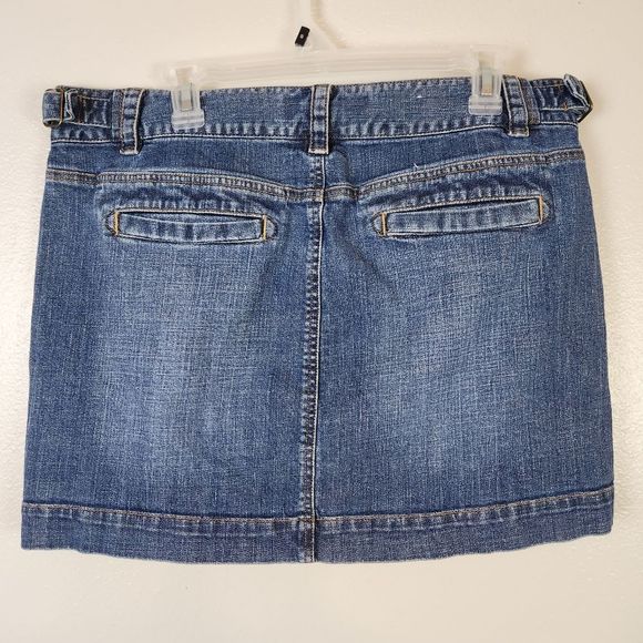 VTG Gap Jeans Blue Denim Mini Skirt Size 14 - Picture 4 of 6